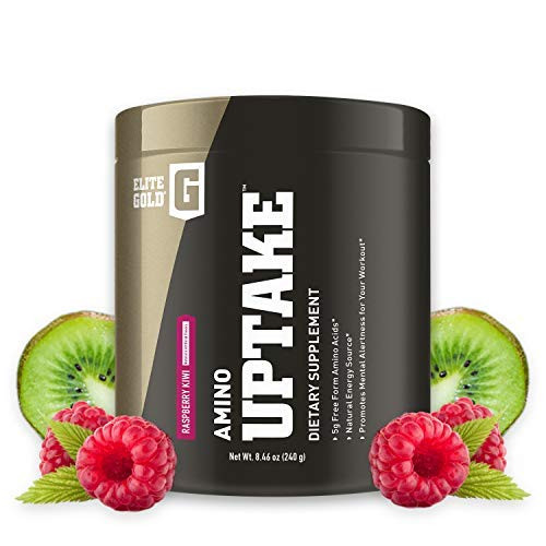 Complete Nutrition Elite Gold Amino Uptake  Raspberry Kiwi  Amino Acid Supplement  Increase Energy  Support Muscle Recovery  Beta Alanine  L Citrulline  8-46 oz Tub 30 Servings