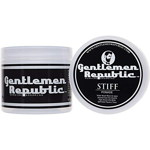 Gentlemen Republic 8oz Grooming Alcohol Free Water Based Stiff Hair Pomade