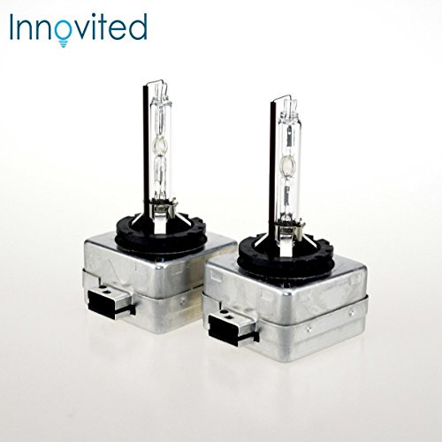 HID Xenon Low Beam Headlight Replacement Bulbs by Innovited - Pack of two bulbs - D1S D1R - 8000K