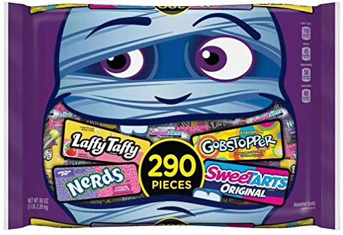 HALLOWEEN Wonka Candy Variety Pack - SweeTARTS Gobstoppers Nerds Laffy Taffy Halloween Variety Pack - 80oz-290ct HALLOWEEN Wonka Candy Variety Pack - SweeTARTS Gobstoppers Nerds Laffy Taffy Halloween Variety Pack - 80oz-290ct