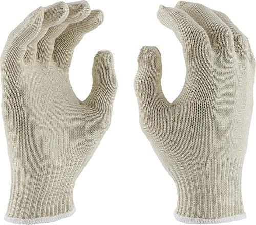 West Chester K7100S Premium 10-Cut String Knit Poly Cotton, White, Large (Pack of 12)