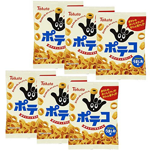 Poteko Salty Potato Snack Ring 2-8oz 6pcs set Japanese Tohato Ninjapo