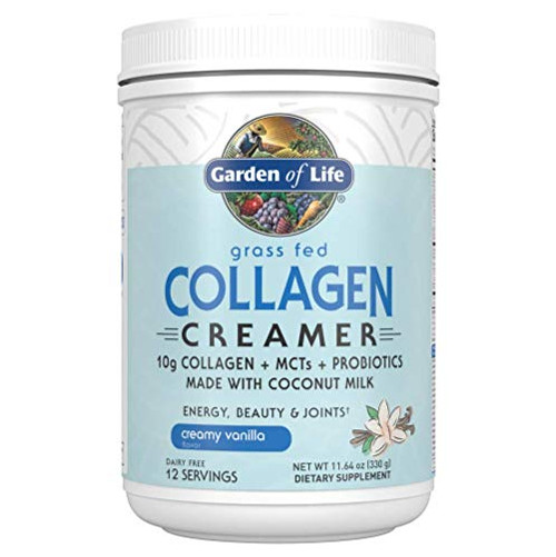 Garden of Life Grass Fed Collagen Creamer Powder - Creamy Vanilla 12 Servings Collagen Powder for Coffee Energy Beauty Joints Collagen Peptides Powder Coconut MCTs Collagen Protein Supplements Garden of Life Grass Fed Collagen Creamer Powder - Creamy Vanilla 12 Servings Collagen Powder for Coffee Energy Beauty Joints Collagen Peptides Powder Coconut MCTs Collagen Protein Supplements