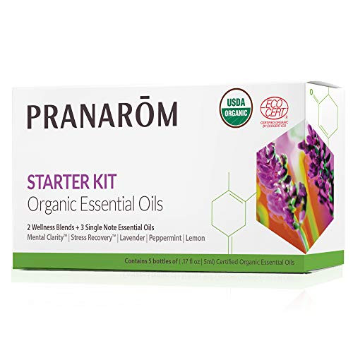 Pranarom - Essential Oil Starter Kit Two 5ml Wellness Blends   Three 5ml Pure Oils - 100  Pure Natural Therapeutic Grade Essential Oil   USDA and ECOCERT Certified Organic