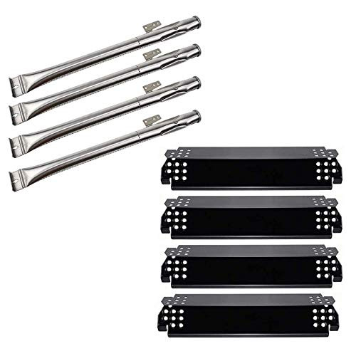 Grill Replacement Parts for Nexgrill 720-0830H  4 Pack Heat Plate Shields and Grill Burners for Home Depot Nexgrill 4 Burner 720-0830H  Nexgrill 720-0864  720-0864M Gas Grills