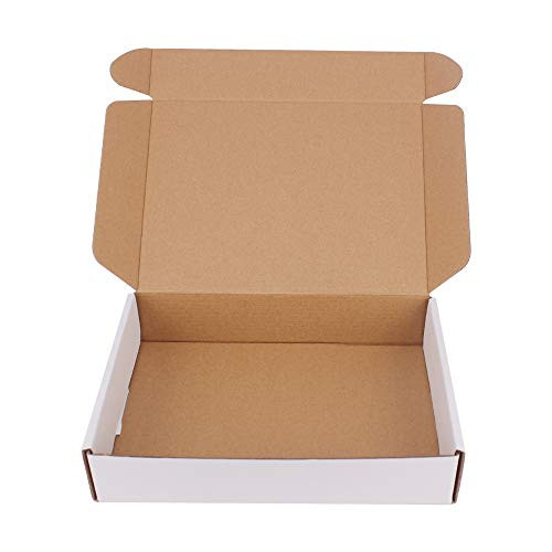 30 Pack 11x8-75x2 Inch Corrugated Box Mailers- White Cardboard Shipping Box Corrugated Box Mailer Shipping Box for Mailer  Moving and Craft by ZMYBCPACK