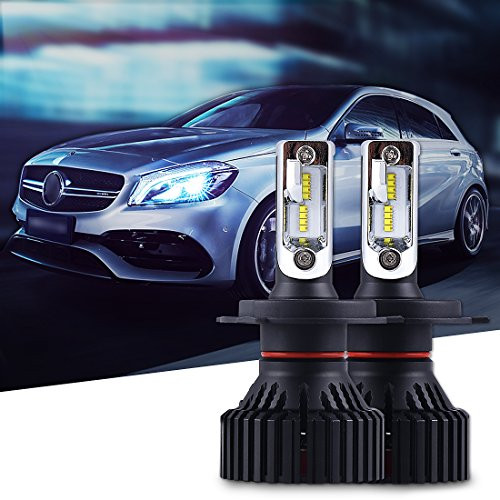 SUPAREE LED Headlight Bulbs-8000 Lumens Extremely Bright Philips LED Chips H4 9003 LED Conversion Kit, Xenon White