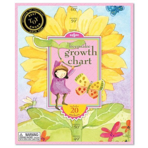 eeBoo Hot Pink Flower Growth Chart Game