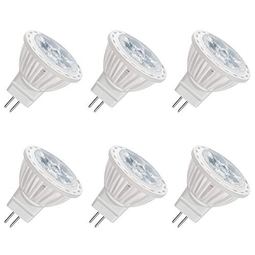MR11 GU4 LED Bulbs 4W Voltage 110V 120V 130V  Halogen Bulbs Equivalent 35W White Light 6000K Pack of 6