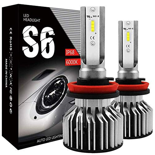 H11 LED Headlight Bulb  60W 7600LM 6000K Super Bright Cool White H8 H9 LED Headlights Conversion Kit Bulb IP68 Waterproof