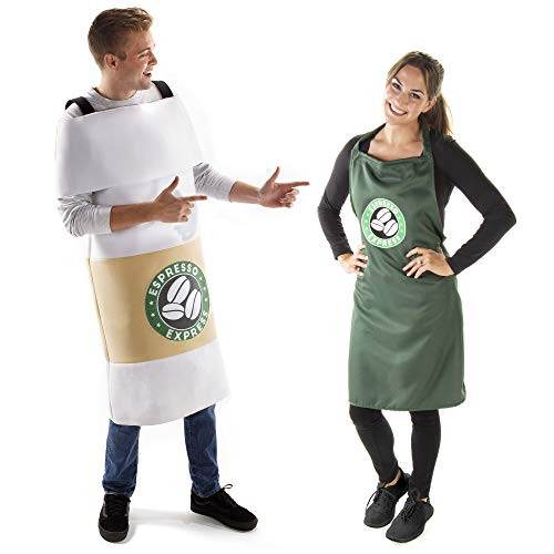 Barista Apron   Latte Coffee Cup Halloween Couples Costume - Funny Adult Outfits