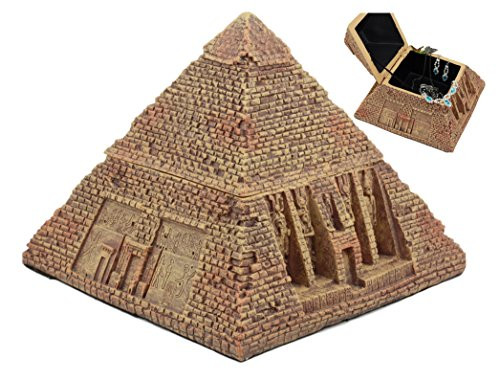 Ebros Ancient Egyptian Pyramid Box 7 Wide The Great Pyramid Of Khufu Sculpture In Sandstone Finish Ebros Ancient Egyptian Pyramid Box 7 Wide The Great Pyramid Of Khufu Sculpture In Sandstone Finish