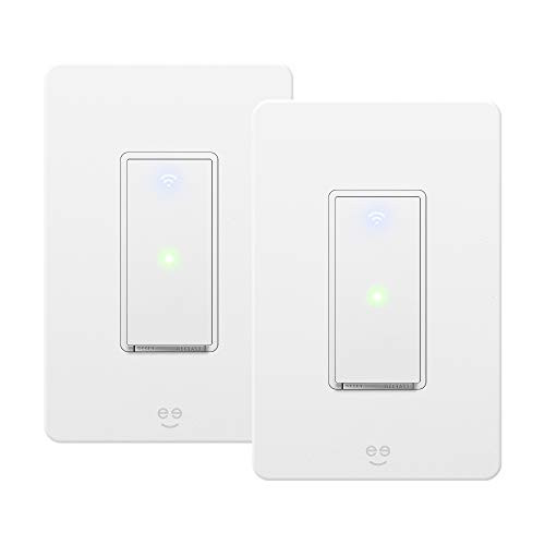 Geeni TAP Smart 3-Way Switch Kit  White  2-Pack  No Hub Required  Requires Neutral Wire  Smart Light Switch Works with Amazon Alexa  Google Assistant   Microsoft Cortana  Requires 2-4 GHz Wi-Fi