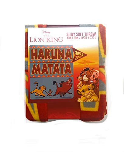 Disney The Lion King Hakuna Matata Silky Soft Throw for Kids-40X50