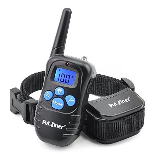 Petrainer PET998DRB1 Dog Training Collar Rechargeable and Rainproof 330 yd Remote Dog Training Collar with Beep  Vibra and Static Electronic Collar