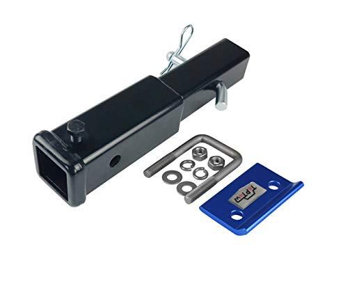 TOPTOW Trailer Hitch Receiver Tube Extenders 64336  Anti-Rattle Bolt  Hitch Extention for 2 Inches Hitch Receiver  8-5 Inches Length  with Anti-rattle Hitch tightener
