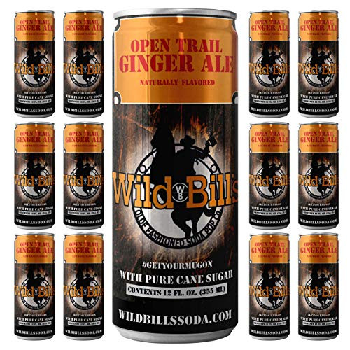 Wild Bill s Soda Ginger Ale 12 Pack Cans - Carbonated Natural Cane Sugar Soda Pop Drink
