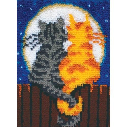 Wonderart Latch-Hook Kit  Moonlight Meow  15  X 20