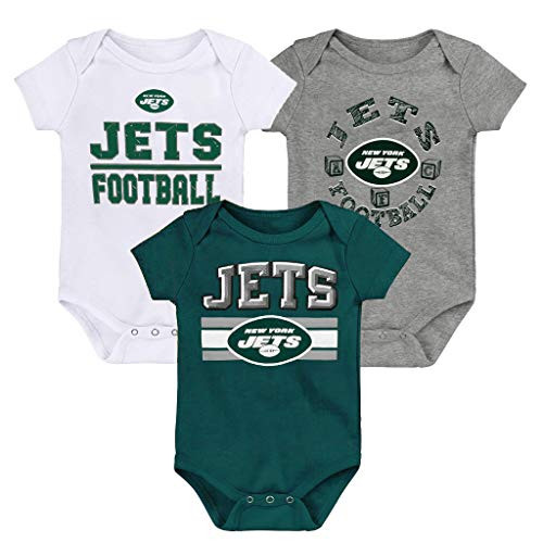 Outerstuff NFL Newborn Infants First and Ten 3 Piece Creeper Bodysuit Set 6-9 Months New York Jets Outerstuff NFL Newborn Infants First and Ten 3 Piece Creeper Bodysuit Set 6-9 Months New York Jets