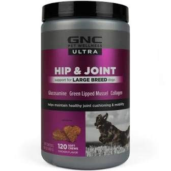 GNC Ultra Hip   Joint Chicken Flavor Soft Chews for Large Breed Dogs  Count of 120