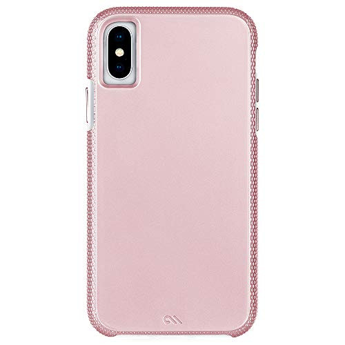 Case-Mate - iPhone XS Grip Case - iPhone X Grip Case - TOUGH GRIP - iPhone 5-8 - Rose Gold-Clear