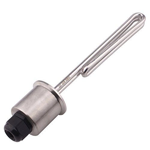 Dernord 2 Inch (OD64) Tri-clamp 120V 1650W Foldback Heating Element Electric Water Heater with Low Watt Density
