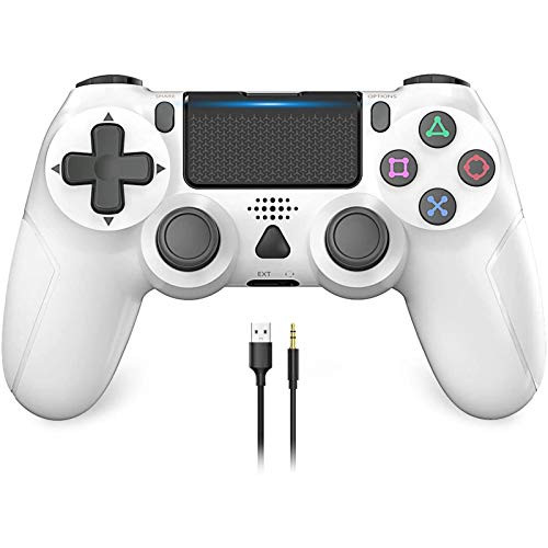 Game Controller for PS4  YCCSKY 1000mAh Wireless Controller for PS4-PS4 Slim-PS4 Pro Console with Share Button- Ergonomic Design- Vibration Function White