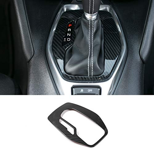 JeCar ABS Carbon Fiber Gear Shift Panel Frame Trim Cover for 2017-2020 Chevrolet Camaro