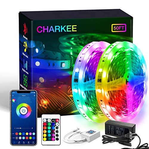 LED Strip Lights 50FT Bluetooth Color Changing Lighting with APP Control and 44 Keys Remote LED Lights Music Sync Multicolor Led Light Strips for Bedroom Room Home Decoration LED Strip Lights 50FT Bluetooth Color Changing Lighting with APP Control and 44 Keys Remote LED Lights Music Sync Multicolor Led Light Strips for Bedroom Room Home Decoration