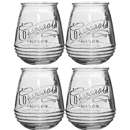 Home Essentials 3943 Original Mason Stemless Wine Glass  Set of 4