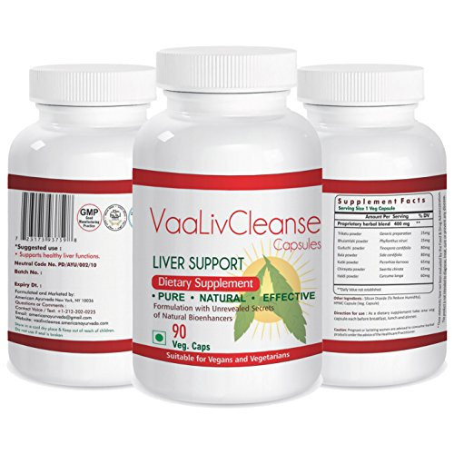 VaaLivCleanse Vegetarian Herbal Capsules- Liver Detox and Repair Formula- Support Healthy Liver Functions- Herbal Supplement for Liver Health- Formula Based 100 on Ayurveda by American Ayurveda VaaLivCleanse Vegetarian Herbal Capsules- Liver Detox and Repair Formula- Support Healthy Liver Functions- Herbal Supplement for Liver Health- Formula Based 100 on Ayurveda by American Ayurveda