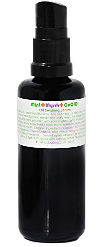 Living Libations - Organic-Wildcrafted Mint  Myrrh Oil Swishing Serum 1-69 oz - 50 ml