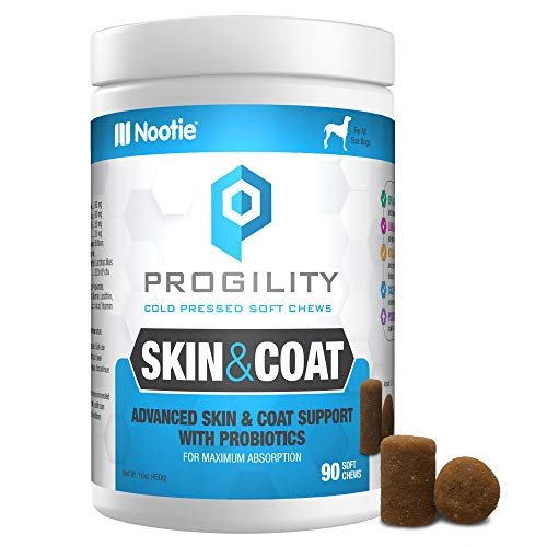 PROGILITY Skin Coat Soft Chews for Dogs Icelandic Krill Oil 90ct  Brown VP90SC