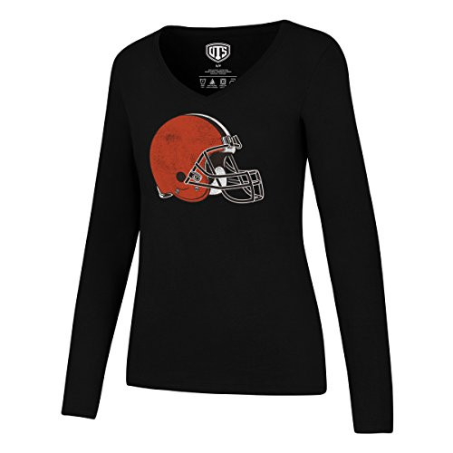 OTS NFL Cleveland Browns Women s Rival Long Sleeve Tee Distressed Logo Medium OTS NFL Cleveland Browns Women s Rival Long Sleeve Tee Distressed Logo Medium