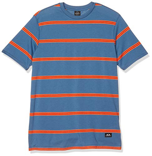 Oakley Men s Six Stripes Ss Tee  Interstellar Blue  M