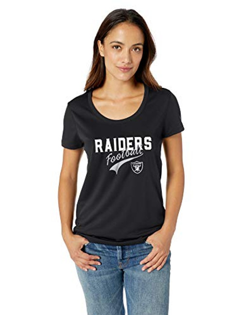 OTS NFL Oakland Raiders Women s Poly Short Sleeve Tee Alternate Team Color Naples Medium OTS NFL Oakland Raiders Women s Poly Short Sleeve Tee Alternate Team Color Naples Medium