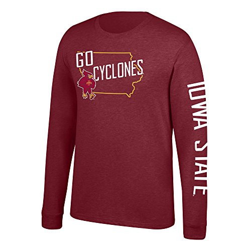J America NCAA Men s Iowa State Cyclones Classic Heather Long Sleeve Tee Small Garnet J America NCAA Men s Iowa State Cyclones Classic Heather Long Sleeve Tee Small Garnet