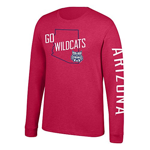 J America NCAA Men s Arizona Wildcats Classic Heather Long Sleeve Tee  XX-Large  True Red