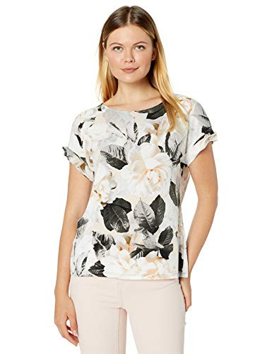 Calvin Klein Women s Printed Cap Sleeve with Toggle Hardware  tin Combo  X-Small
