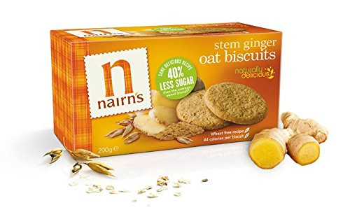 Nairns Oat Cookies Stem Ginger 7-1oz 200g Case of 6