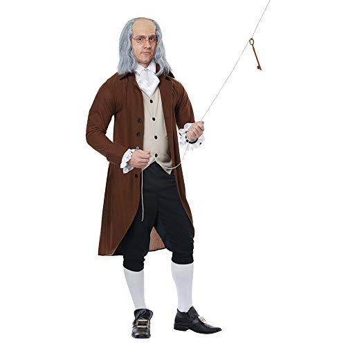 California Costumes Men s Benjamin Franklin-Colonial Man-Adult Costume  Brown-TAN-Black  Small