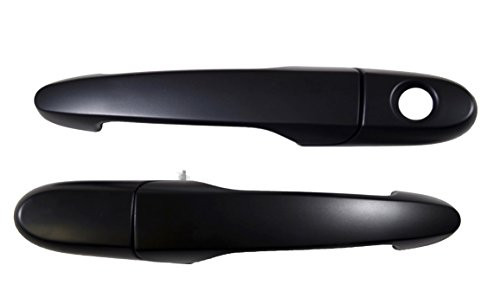 PT Auto Warehouse GM-3312S-FPK - Outside Exterior Outer Door Handle  Smooth Black - Front Left-Right Pair