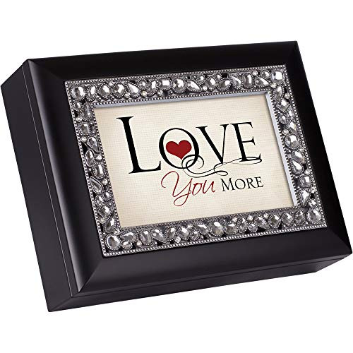 Cottage Garden Love You More Classic Black Clear Jeweled Music Box Play Wonderful World Cottage Garden Love You More Classic Black Clear Jeweled Music Box Play Wonderful World