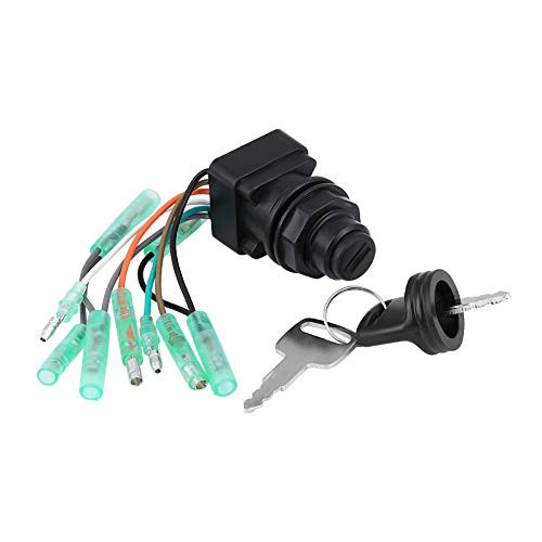 Suuonee Ignition Switch  Motor Ignition Key Switch Assembly for Outboard Control Box 37110-99E00 37110-92E01