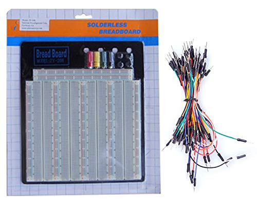 TEKTRUM SOLDERLESS Experiment Plug-in BREADBOARD KIT with Jumper Wires for Proto-Typing 3220 TIE-Points