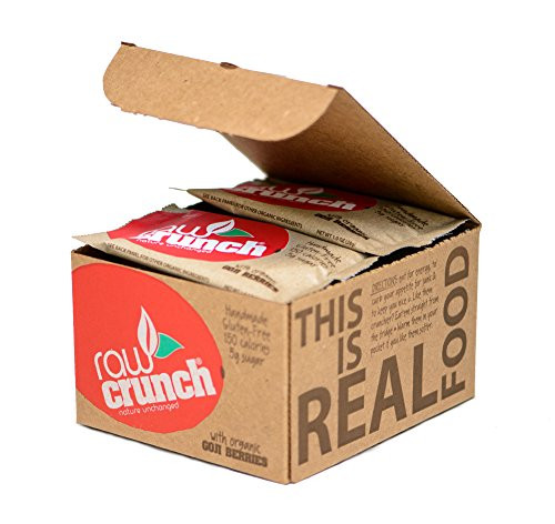 Raw Crunch Bars - Organic Goji Berry - Box 12 Bars Raw Crunch Bars - Organic Goji Berry - Box 12 Bars