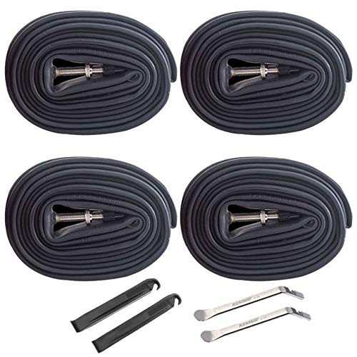 DMLNN 28 700x35-43C Road Bike Replacement Inner Tubes Presta Valve 48mm for Road Bikes with Tire Size of 700cx35-700x38-700x40 700x43 4 Inner Tubes with 4 Tire Levers DMLNN 28 700x35-43C Road Bike Replacement Inner Tubes Presta Valve 48mm for Road Bikes with Tire Size of 700cx35-700x38-700x40 700x43 4 Inner Tubes with 4 Tire Levers