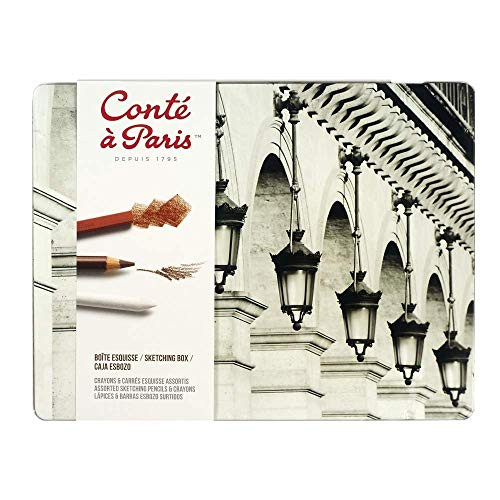 Conte à Paris The Sketching Box with Assorted Sketching Pencils