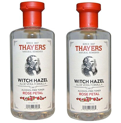 THAYERS Alcohol-Free Rose Petal Soothing Witch Hazel for Face   Skin with Aloe Vera iSXJHd  2Pack 12 oz