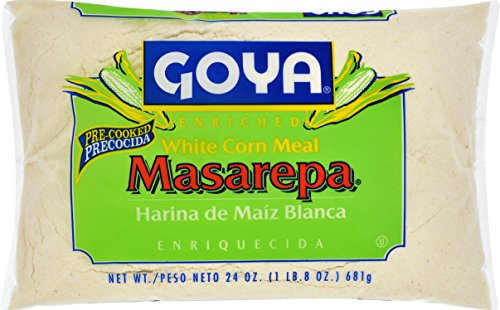 Goya Foods Masarepa Pre-Cooked White Corn Meal 24 Ounce Pack of 12 Goya Foods Masarepa Pre-Cooked White Corn Meal 24 Ounce Pack of 12